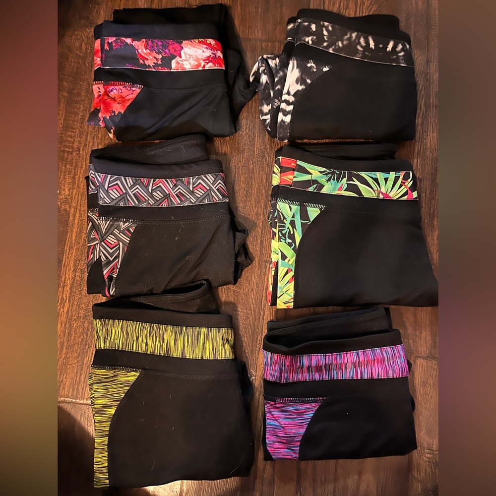 Bundle of six (6) pairs of Fabletics capri leggings!